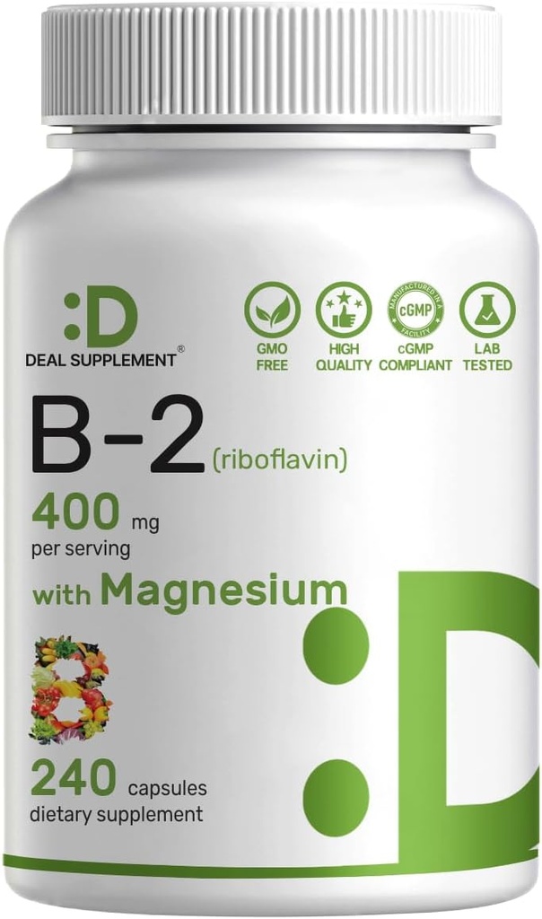 DEAL SUPLEMENT Vitamina B2 400mg (Riboflavină) 