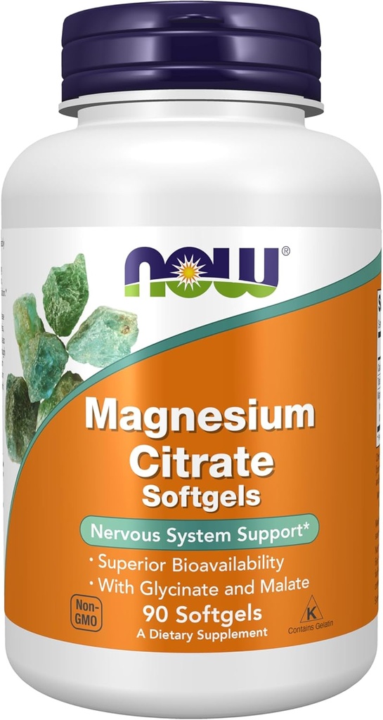 ACUM Alimente Suplimente, Citrat de magneziu, cu Glycinate & Malate, Sistem nervos de suport*, 90 Softgels