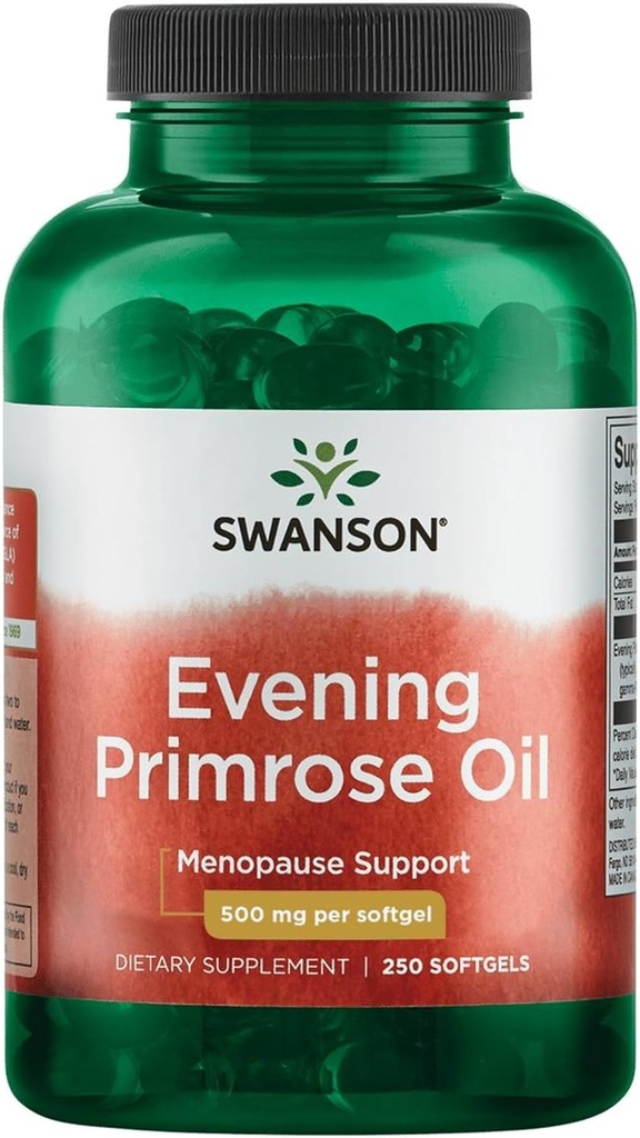 Swanson Evening Primrose Oil (Omegatru) 500 Milligrame 250 Sgels