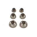 Ajutor auditiv Domes Smoky Sfaturi gri Piese ureche confortabil pentru Open Fit BTE sunet amplificator PSAP Kit Invizibil, cu excepția RIC 5+8+10mm (amestecate * 6)
