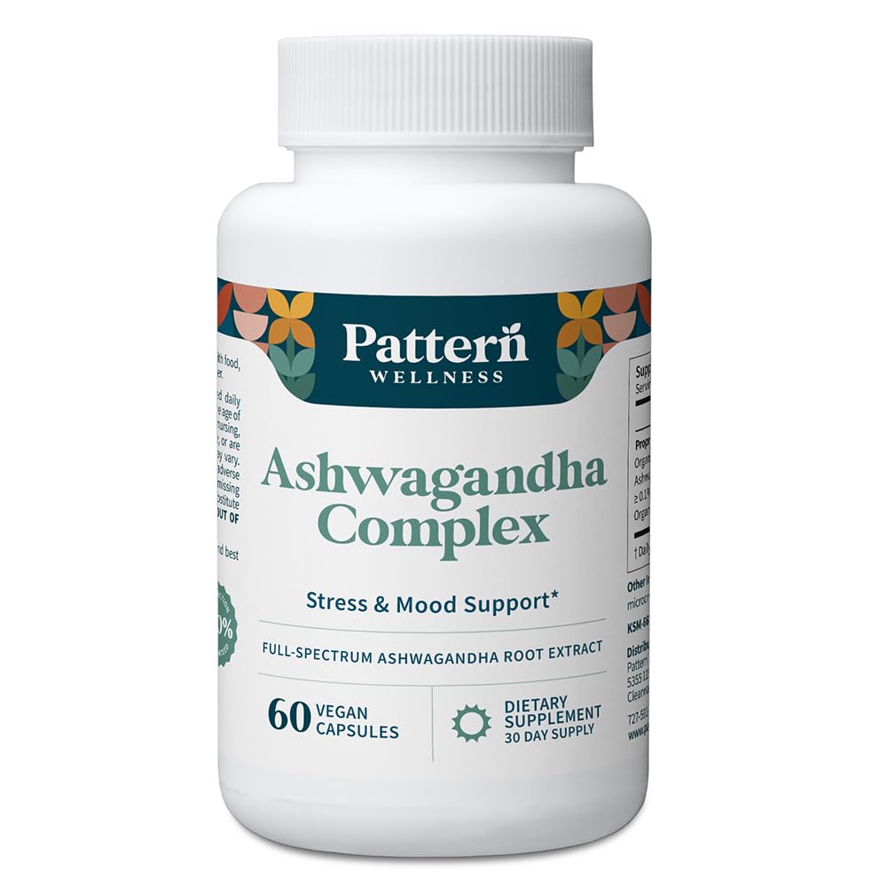 Model Wellness Ashwagandha Complex pentru bărbaţi şi femei - KSM-66 & Black Pepper Extract - Tot corpul şi sănătatea inimii - Sprijină Stresul & Mood - Non-GMO - 60 capsule Vegane