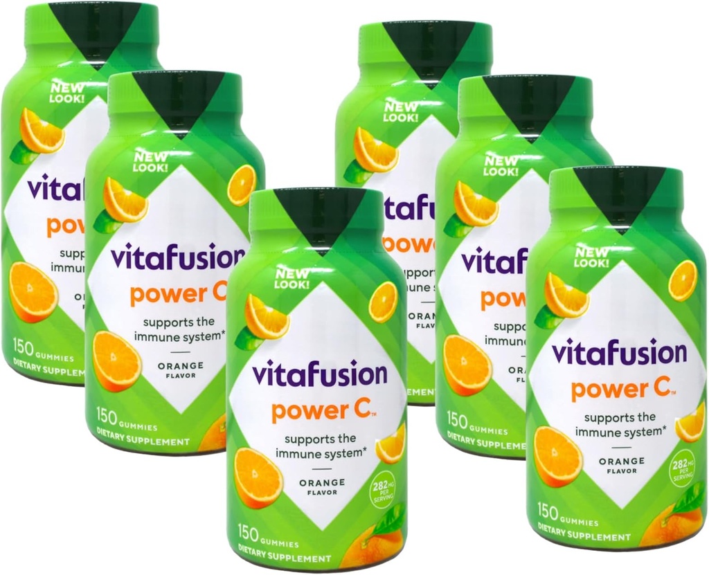 VitaFusion Power C Gummy Vitamine pentru adulţi Absolut portocaliu - 150 ct, ambalaj de 6
