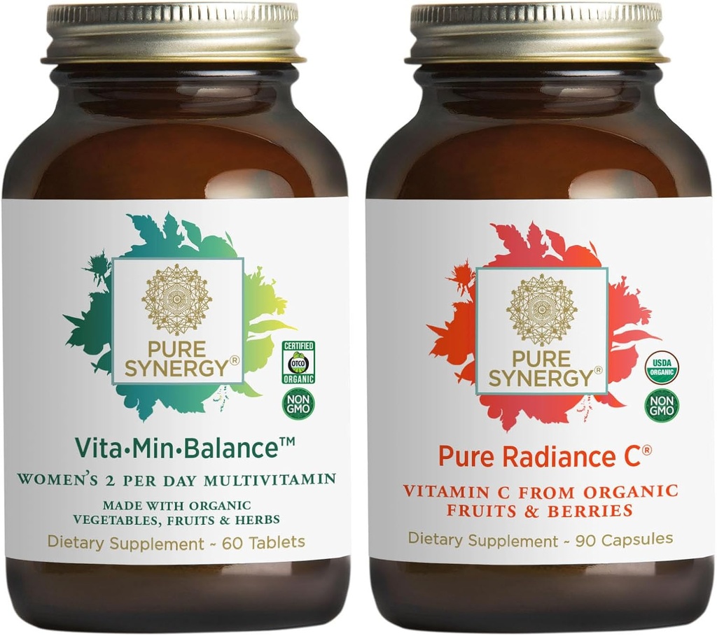 PURE SYNERGY Womens Multivitamine, Stres, și energie Essentials Bundle 