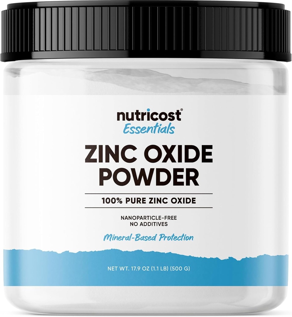 Nutricost zinc oxid pulbere (500 grame) 100% pur, fără aditivi - Vegan, non-GMO, Nutricost Essentials