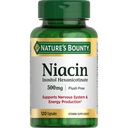 Nature's Bounty Niacin 500mg Flush Free, Cellular Energy Support, Susţine sistemul nervos de sănătate, 120 capsule
