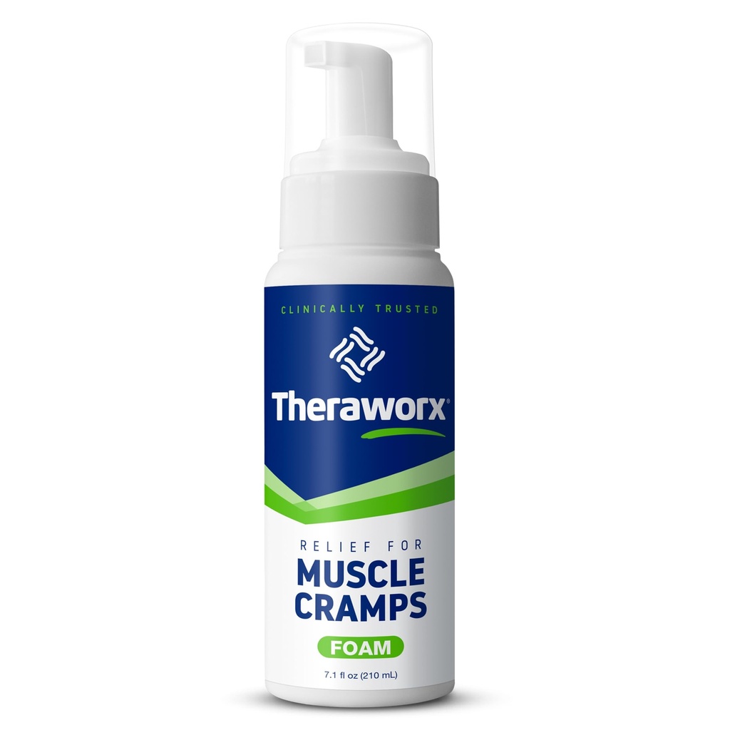 Relief Theraworx pentru Crampe musculare Spumă Spasm muscular cu acţiune rapidă, durere la nivelul picioarelor cu sulfat de magneziu - 7.1 oz - 1 Conte