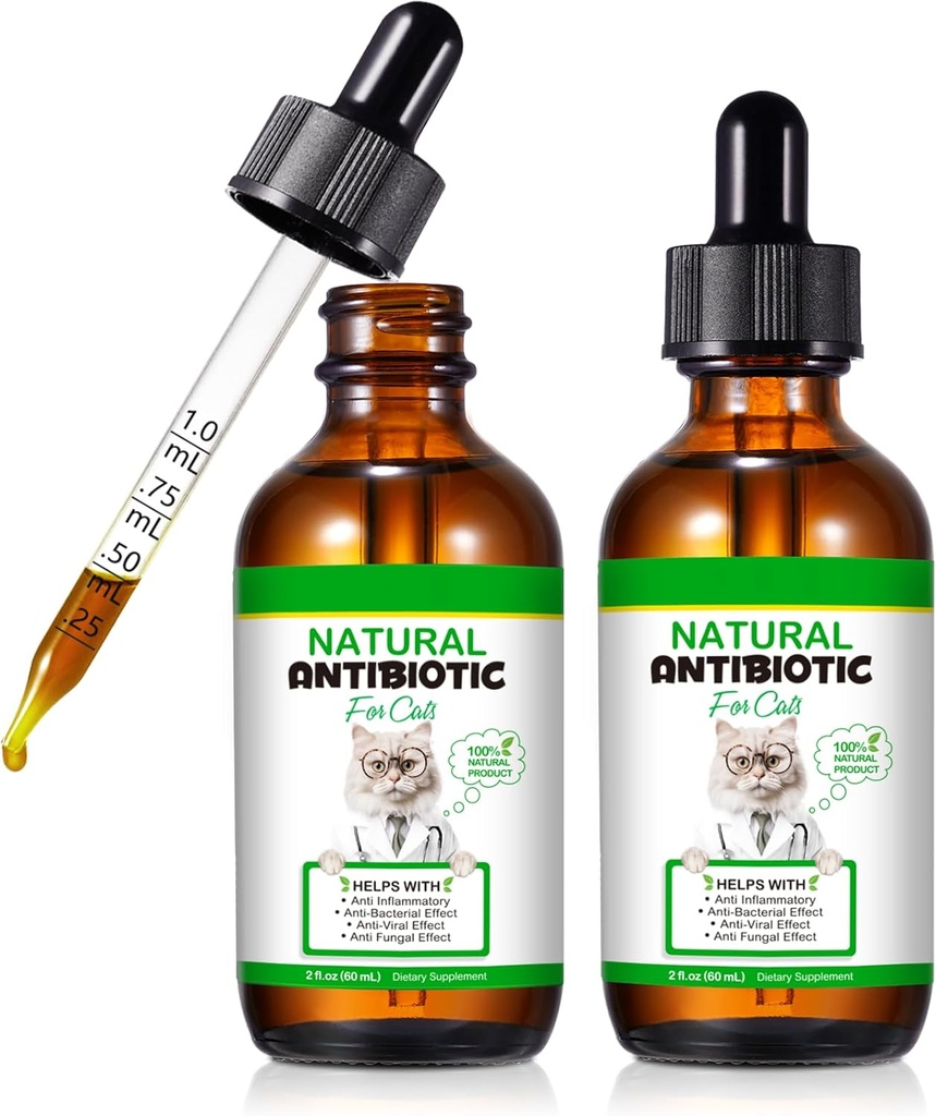 Antibiotice Cat, Antibiotice pentru pisici, Cat Natural Multivitamine Suplimente Herbal 60ml-2 buc