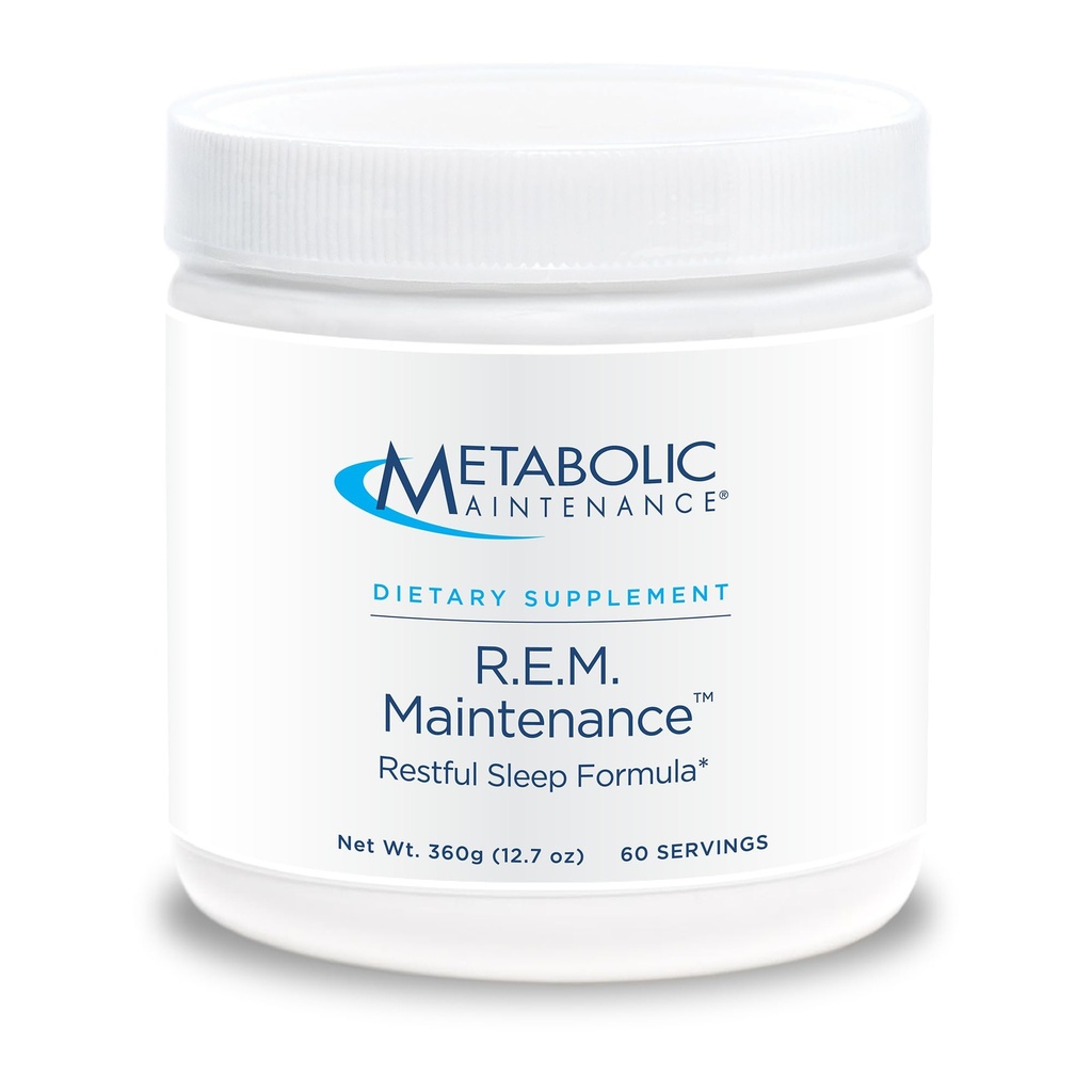 Întreținere metabolic R.E.M. Pulbere de întreținere - Suport de relaxare naturale Supliment cu magneziu, Melatonină, 5-HTP + Potasiu - băutură ușoară Add-in, Nu Fillers (366g / 60 Serviri)