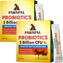 Probiotice pentru câini și pisici, 5 miliarde CFU, veterinarian Formulat, Digestive & Immune Health, Echilibrul Flora Gut, toate praf natural probiotic, aroma de ficat de pui, 40 Sticks