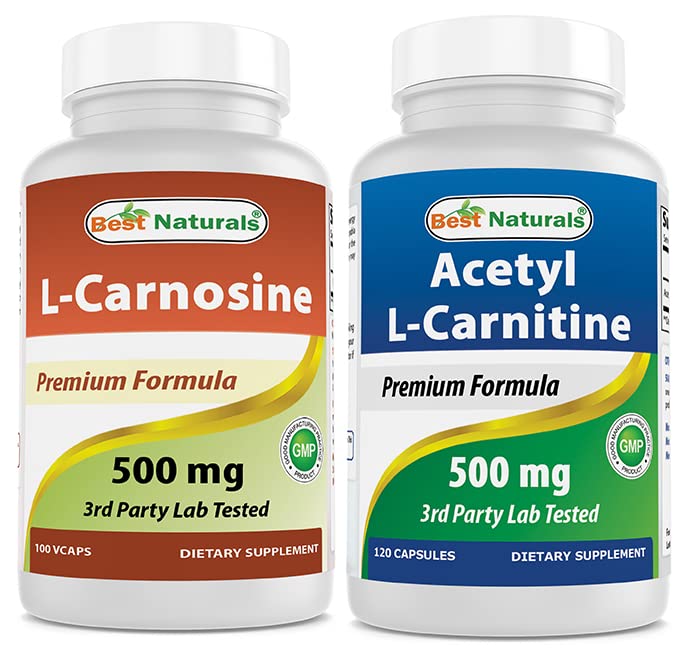 Cele mai bune naturale L-Carnosine 500 mg & Acetil L-Carnitină 500 Mg