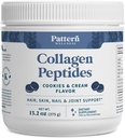 Model Wellness Colagen Peptides Powder (Tip I & III) - Hair, Nails, Skin & Joint Support - Grass Fed & Pasture-Raised - Hidrolyzed, Non-GMO, Dairy Free, & Keto-Friendly - Cookies & Cream (13 Oz)
