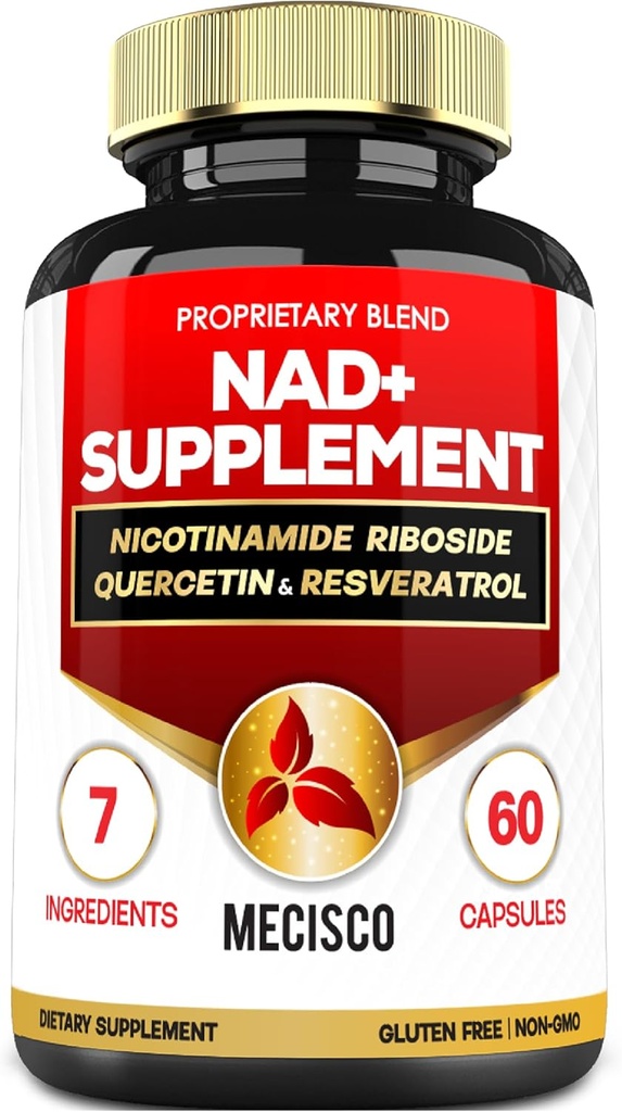 NAD. Supliment cu Nicotinamidă Ribozide w/Quercetin, Resveratrol, Turmeric, Rhodiola Rosea, Astragalus - 60 Conte