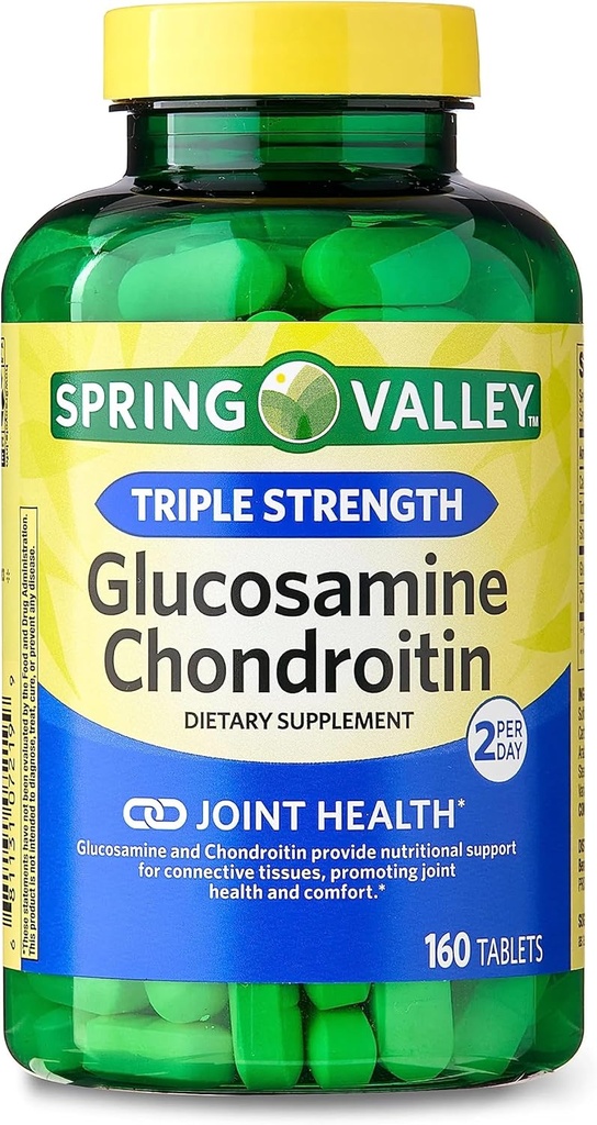 Valea Primăverii - Glucosamină Chondroitin, Triple Putere, 160 comprimate de Spring Valley