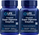 Extensie de viaţă Enzime Super Digestive îmbunătăţite, 60 Capsule vegetariene (Pachet de 2)