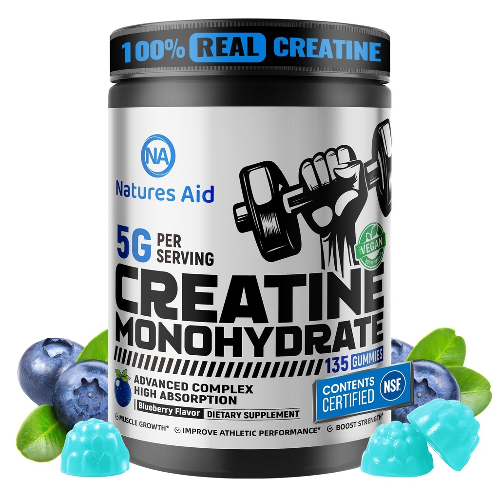 Natura Ajutor NSF Certified Creatine Gummy 5g - Creatine Monohidrat Gummies 