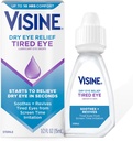 Visine Dry Eye Relief Ochi Obosit Picături Ochi Lubricant, Umezeală & Soothing Picături sterile pentru Iritat, Ochi Uscaţi şi Obosiţi Datorită iritaţie timp de ecran, Polietilenă Glycol, 0.5 fl. oz