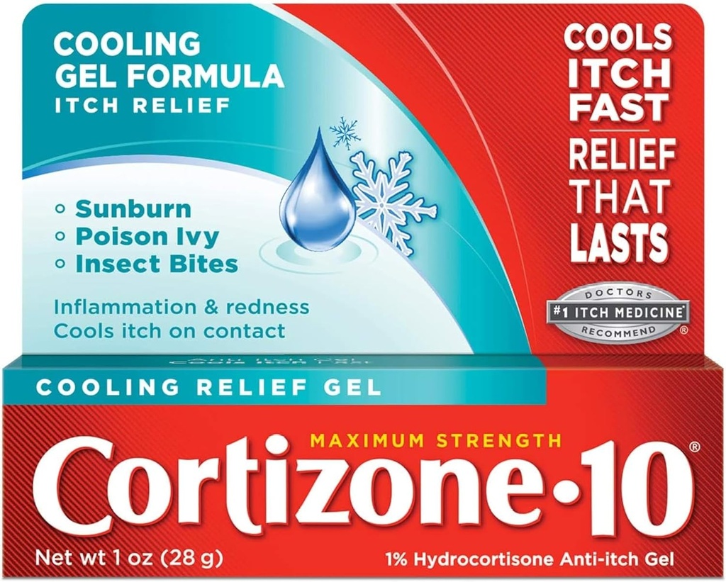 CORTIZONE-10 Relief Anti- Itch Gel, 1 Oz (Pachet de 4)