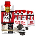 Lean Body Ready-to-Drink Cookies and Cream Proteine Shake, 40g Proteine, Whey Blend , 0 Zahăr, Gluten No, 22 Vitamine & Minerale, (Cost reciclabil & Lid - Pachet de 12) LABRADA , 17 Fl Oz (Pachet de 12)