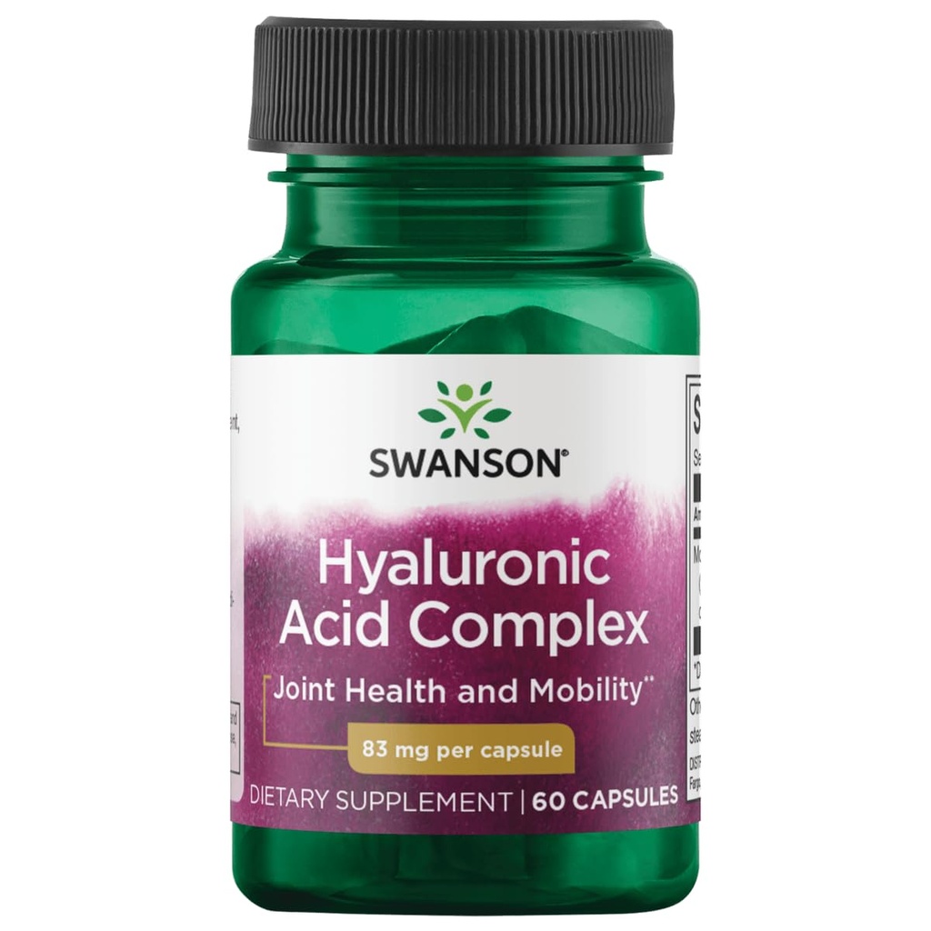 Swanson High Potecy Hyal- Joint Acid Hyaluronic Complex 83 Milligrame 60 Capsule