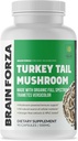 Brain Forza Organic Turcia Tail capsule ciuperci, Mushroom Pudred Immune Support, Liver si Digest Health Support, Organic Defense Support, Non-GMO, Vegan, Organic, 90 capsule