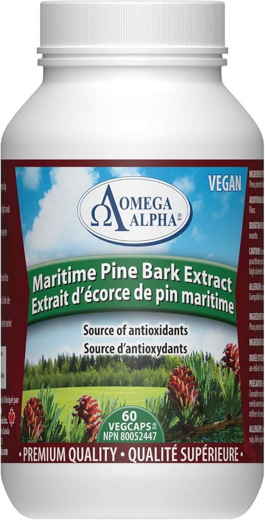 Omega Alfa Extract de scoarţă de pin maritim Anti Hipertensiune 60 capsule