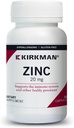 Kirkman - Zinc 20 mg - 100 capsule - Suport imunitar - Absorbţie ridicată - Hipoalergic
