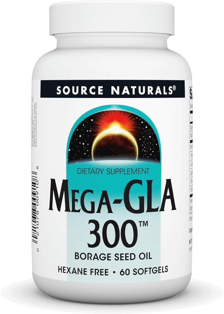 Sursa Naturale Mega-GLA 300 - Ulei de semințe de porumb Aceasta este hexane-free - 60 Softgels