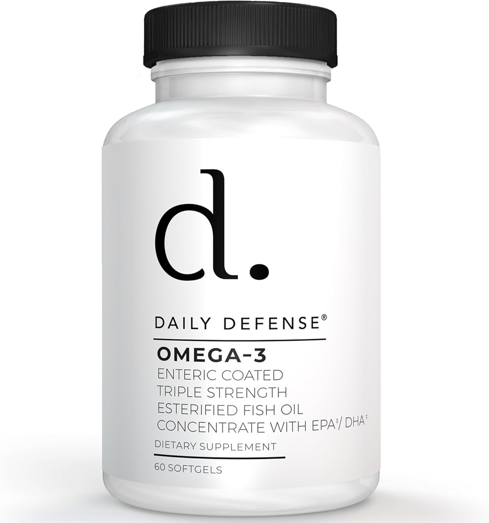 Omega 3 ulei de pește 1000mg Supliment - Omega 3 DHA EPA Supliment pentru bărbați și femei pentru piele, unghii, Cognitive, & suport cardiac - 60 Enteric cretate ulei de pește Softgels, Made in the USA