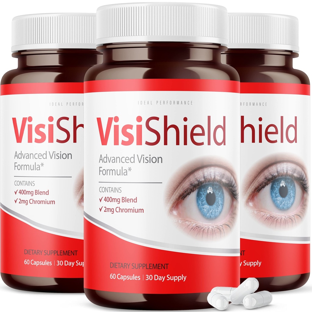 (3 ambalaj) Visishield Advanced Vision Formula pentru suplimente de ochi vitamine (180 capsule)