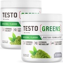 (2 Pack) Testo Greens Powder - Testo Greens, TestoGreens Powder, TestoGreens, TestoGreens Advanced Formula, Testo Greens All Natural Formula, TestoGreens Powder Recenzii, 60 Serviri pentru 2 luni