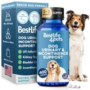 Dog UTI și de sprijin renal, Incontinență naturală și control al vezicii urinare pentru câini reduce scurgeri involuntare, probleme de tract urinar, Flash Out Stones vezica urinară și îmbunătățește sănătatea rinichiului câine (400 pastile)
