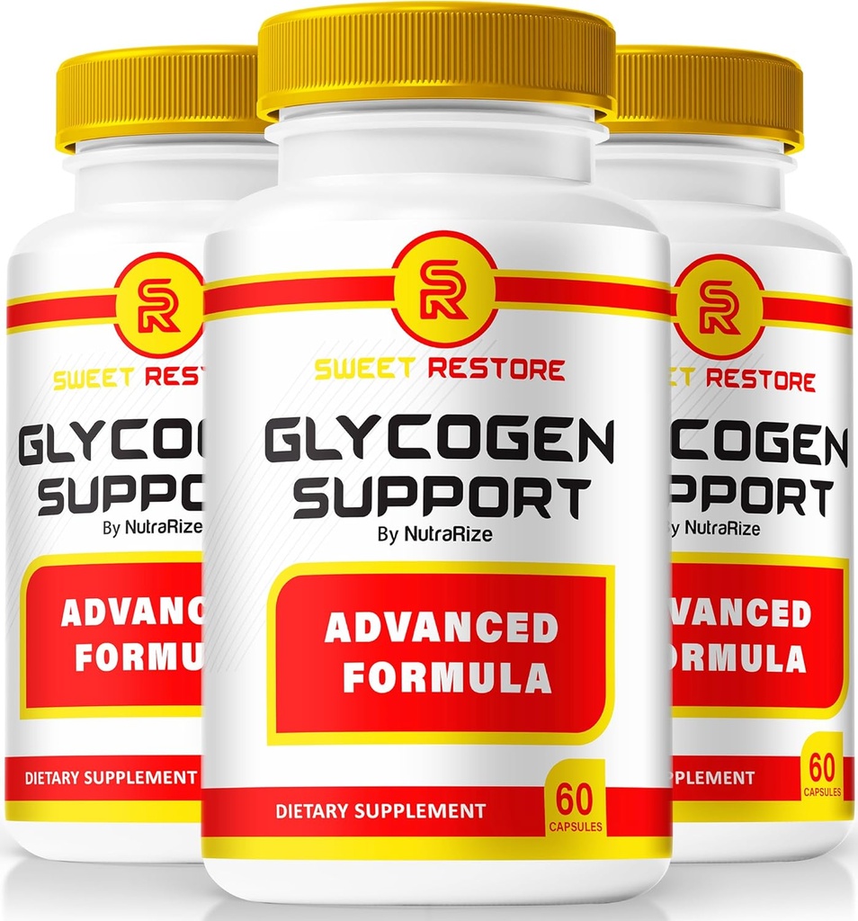 NutraRize (Pachet de 3 Sweet Recuperare de suport Glycogen, Suport comun, Capsulele oficiale de sprijin Glycogen, Formula comun de sprijin de sânge vase de curățare recenzii (180 capsule)