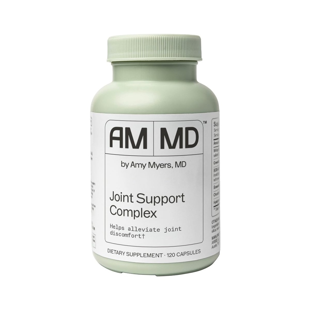 Amy Myers MD Alăturaţi-vă supliment Complex de sprijin - Susţine sănătatea şi mobilitatea comună - Glucosamină HCL - Chondroitin - Turmeric - 120 capsule