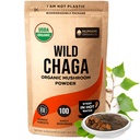 Ciucuri organice Chaga pulbere - praf fin pentru a face ceai Chaga pentru apărare imună și mai multă energie, Organic Chaga este sălbatic crescut și se recoltează în mod durabil în Europa, certificate USDA organice, 100 serviri
