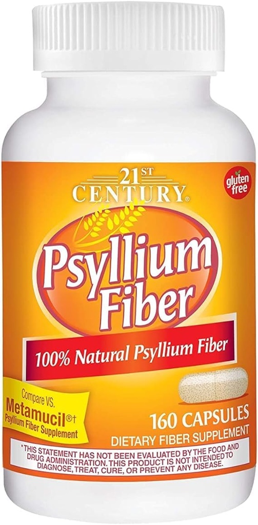 21st Century, Psyllium Fiber, 160 capsule - 2pc