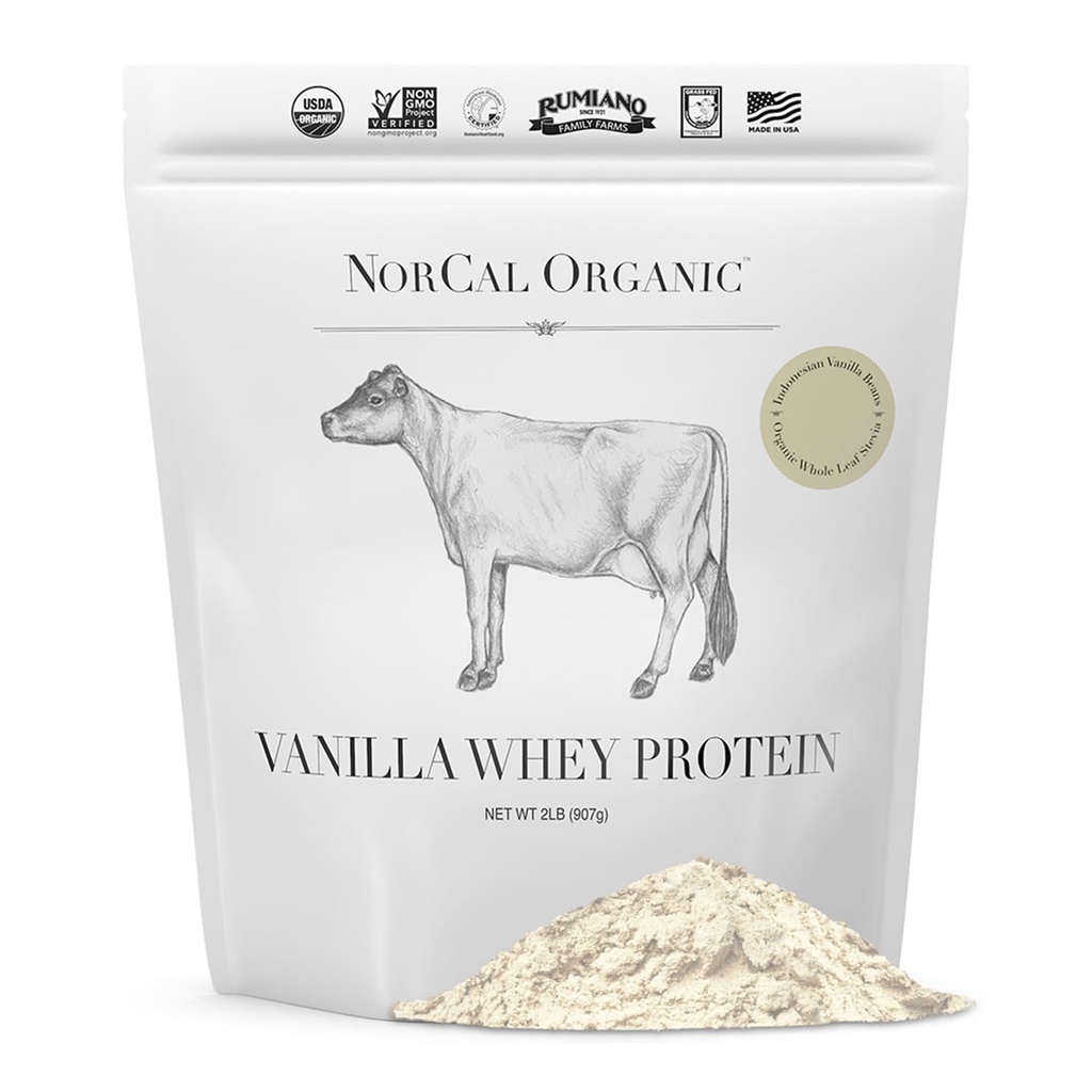 NorCal Organic Vanilla Whey Proteina - 2lbs 