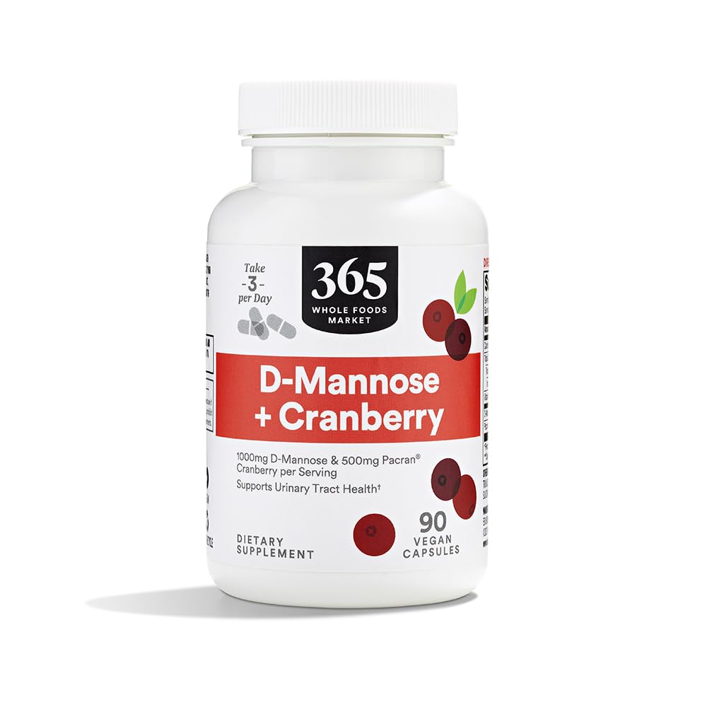 365 de Whole Foods Market, D-Mannose With Cranberry, 90 Count