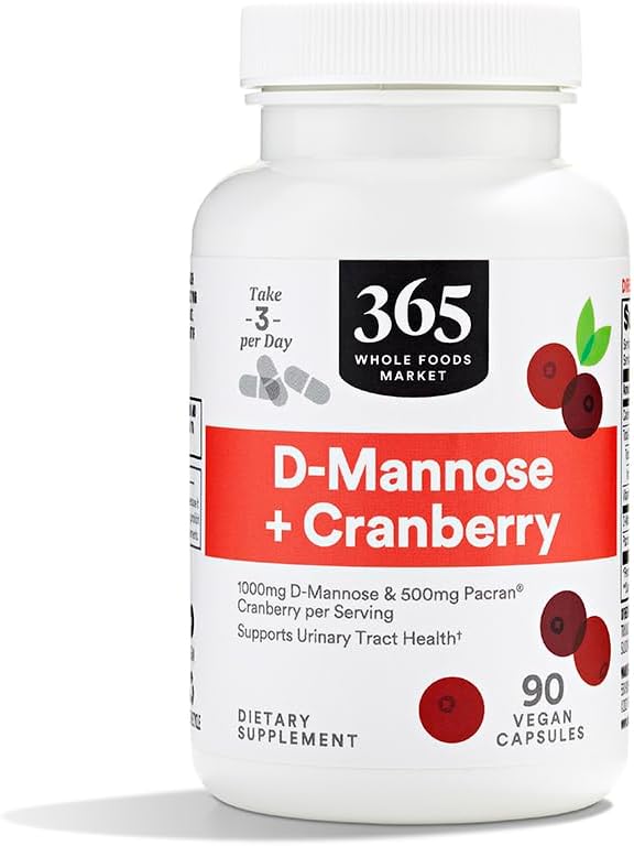 365 de Whole Foods Market, D-Mannose With Cranberry, 90 Count