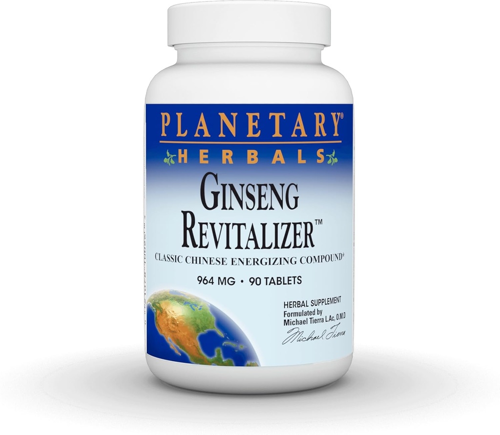 Herbals planetare Ginseng Revitalizator, Clasic Chinese Energizant Compus*, 964 mg - 90 comprimate