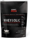 GNC AMP Wheybolic Pudră de proteine dovedit clinic, 40g Whey Proteine, BCAA, Leucine, Creste forta musculara, Constructie musculara, 3rd Party testate, Gluten gratuit, Vanilie clasica, 10 Serviri