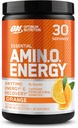 Optimum Nutrition Amino Energy - Pre Workout cu ceai verde, BCAA, Amino Acids, Keto Friendly, Green Coffee Extract, Energetic Powder - Orange Cooler, 30 Servings (Packaging May Vary)
