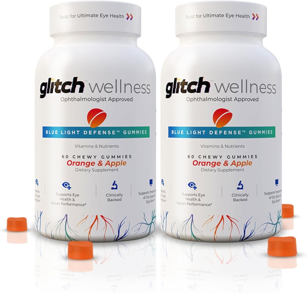 Glitch Gummies pentru ochi uscat albastru lumina de aparare 