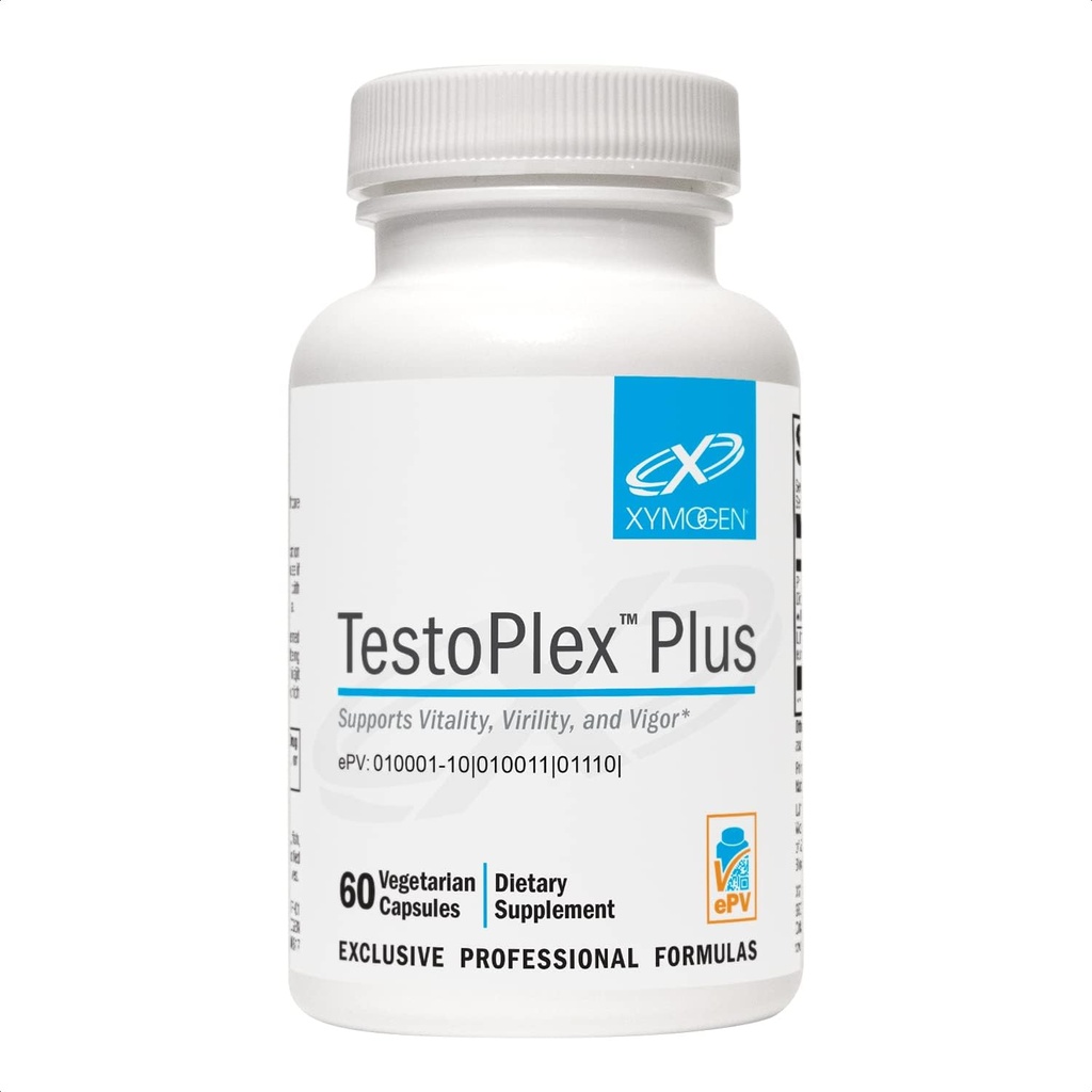 XYMOGEN TestoPlex Plus Suport testosteron pentru bărbaţi şi femei - Shilajit & Eurycoma Longifolia Suplimente - Ajutor pentru promovarea libidoului de sănătate, performanţă, Vitalitate generală & cogniţie (60 capsule)