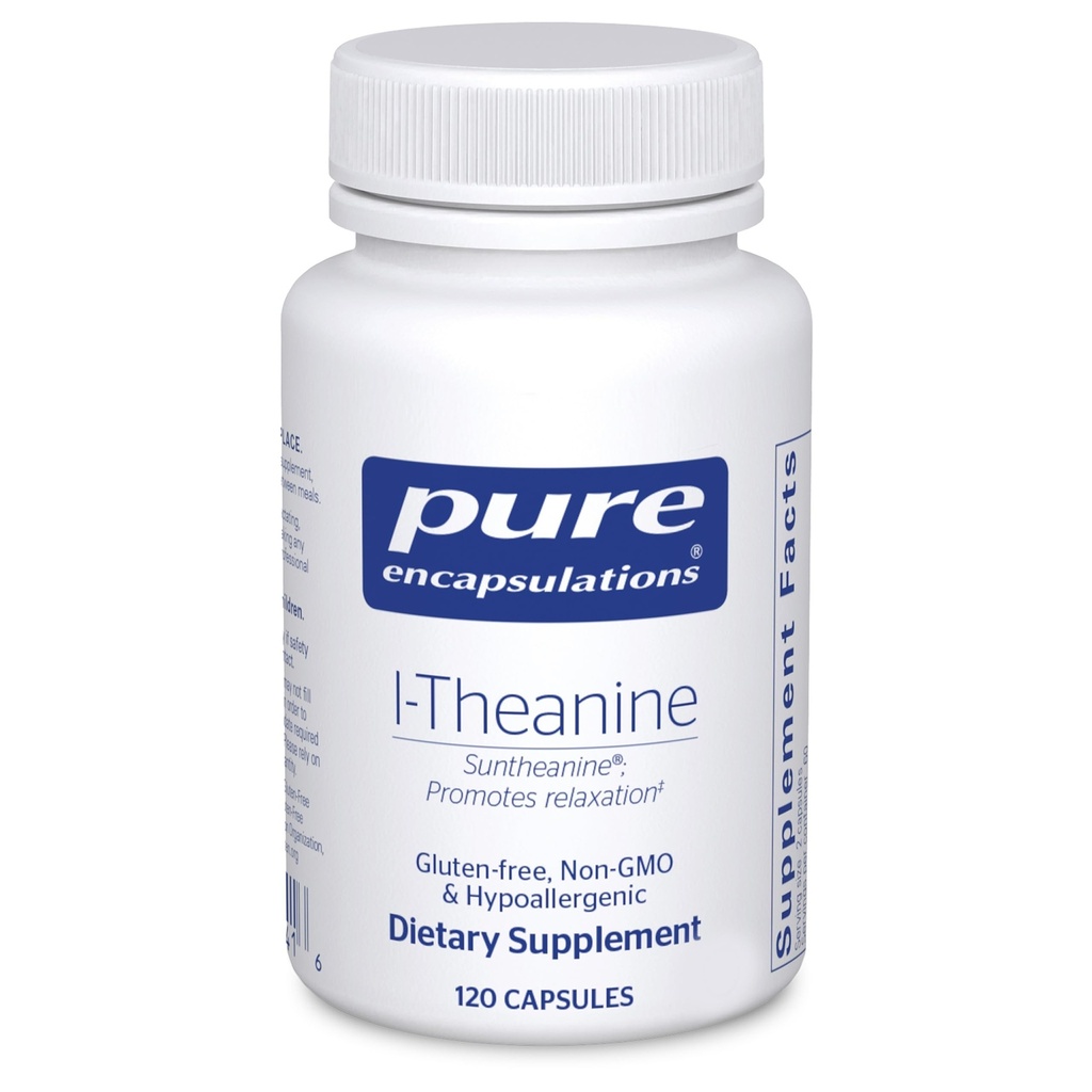 Pure Encapsulations L- Theanine - Aminoacid Supplement to Support Relaxation, Stres & Nervos System - 120 Capsule