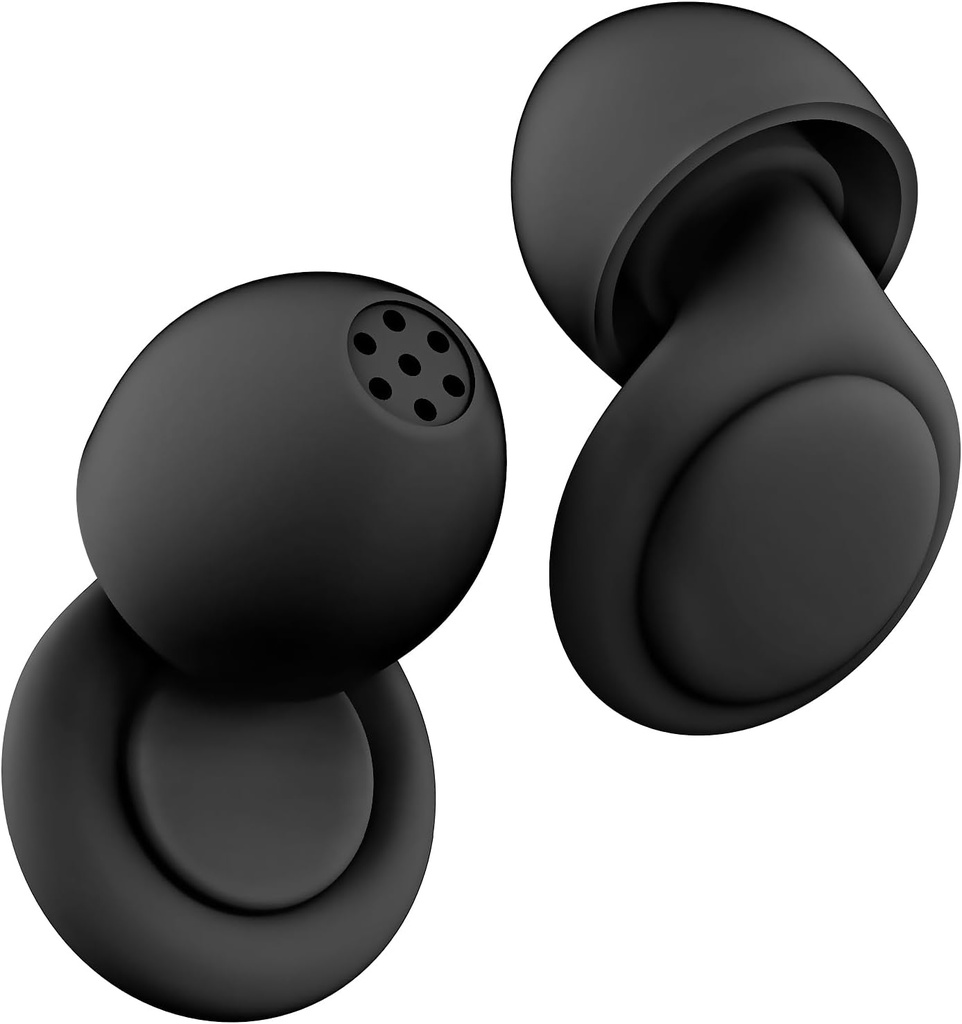 2 Plug-uri de ureche de anulare a zgomotului, dopuri de urechi de dormit Beinkap cu 12 Sfaturi pentru urechi cu silicon moale reutilizabile pentru adunări sociale, de lucru, somn, Concerte, Parenting, Conversație, 28 dB Reducerea zgomotului