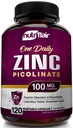 NutriFlair Zinc Picolinat 100mg, 120 capsule - Vegan, non-GMO, Made in USA, Third-Party Lab testat