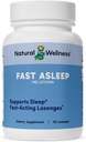 Natural Wellness Fast Asleep – Rapid-Acting Melatonin Lozenges for Restful Sleep, Relaxation & Jet Lag Relief –Fast-Dissolving Cherry Flavor Sleep Aid – Non-Habit Forming, Wake Refreshed – 90 Lozenges