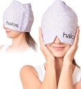 MyHalos® Migrene Relief Cap, 30% mai gros, 2X mai mult gel de răcire, Rămîne mai rece pentru mai mult timp, Form fiting Ice Hat, Ice Pack Head Wrap Relief, Tension Headdure Relief Cap (Violet)