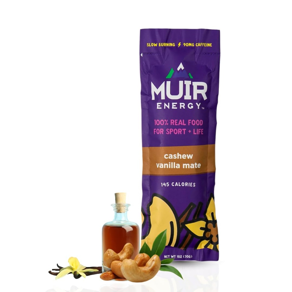 MUIR Caju Vanilla Mate Real Food Energy Gel - 10 Conte 