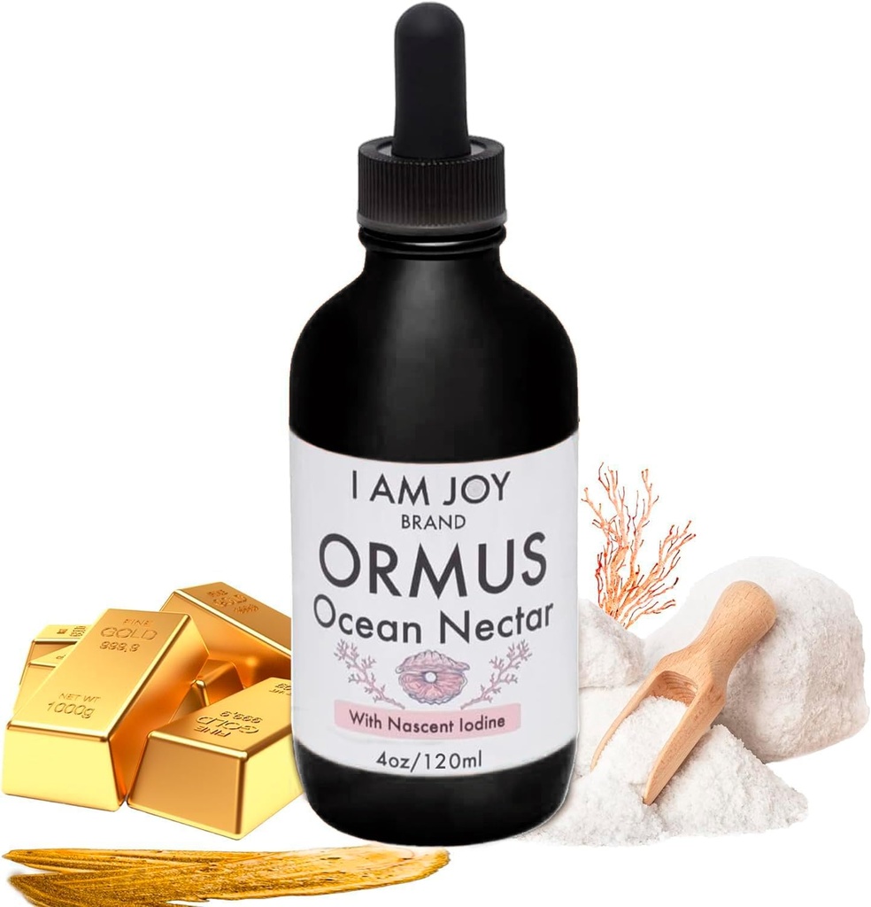 Eu sunt Joy co. Ormus Ocean Nectar Monoatomic aur cu iod concepute pentru a decalcifica Pineal Gland, Suport tiroida si creste sentimentele de alertă, Claritatea de gândire și energie 4oz